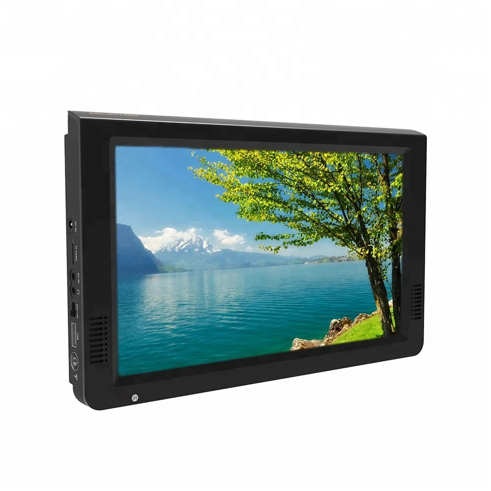 10 inch portable digital TV (DVB-T2 ATSC ISDB) H.265 built-in battery tv