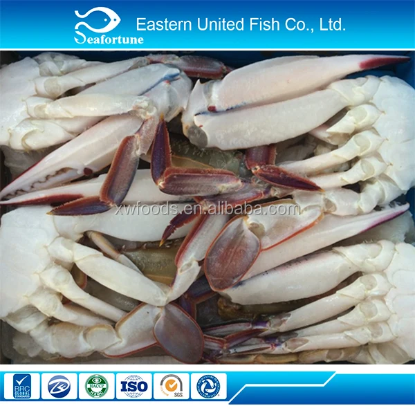 
Fresh frozen alive blue swimming crab whole round cut crab 