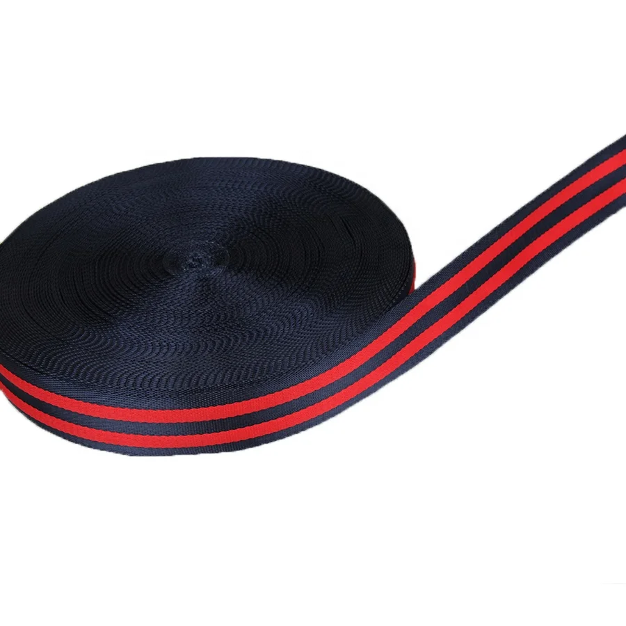 32mm thin nylon grosgrain ribbon herringbone tape for bags strap black