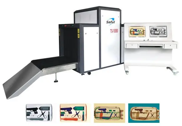 Dual Screens Baggage Scan Machine High Penetrate Airport X-ray Scanner Machine