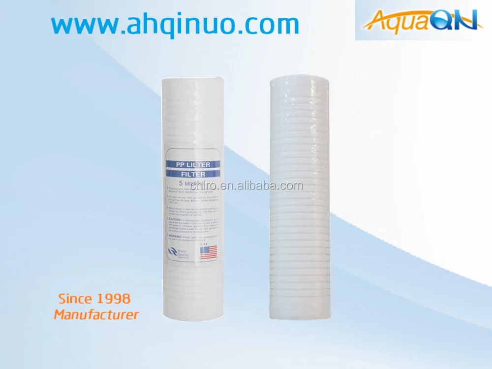 10 дюймов аэродинамическим способом из расплава PP фильтрующий элемент с прорезями