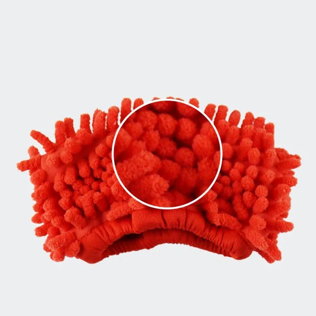 
Wholesale Custom Red color chenille shaggy fabric mop cleaning microfiber cloth korea in roll 