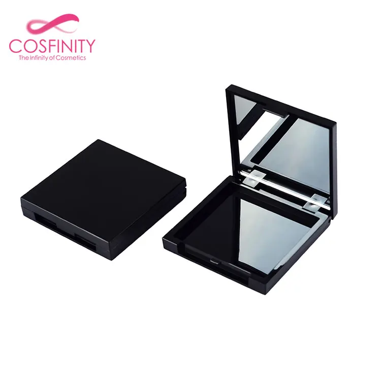 CP03-2544 Wholesale black matte empty bb cushion powder case cosmetics eye shadow palette containers eyeshadow palette makeup