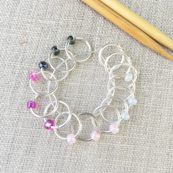 Charmkey knitting needle stitch markers set for knitting