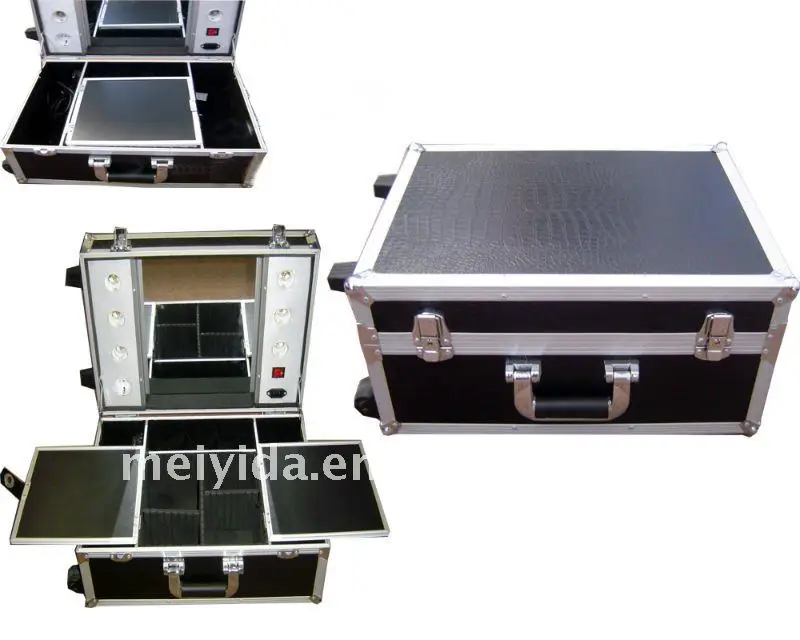 Aluminum LED light display tool box
