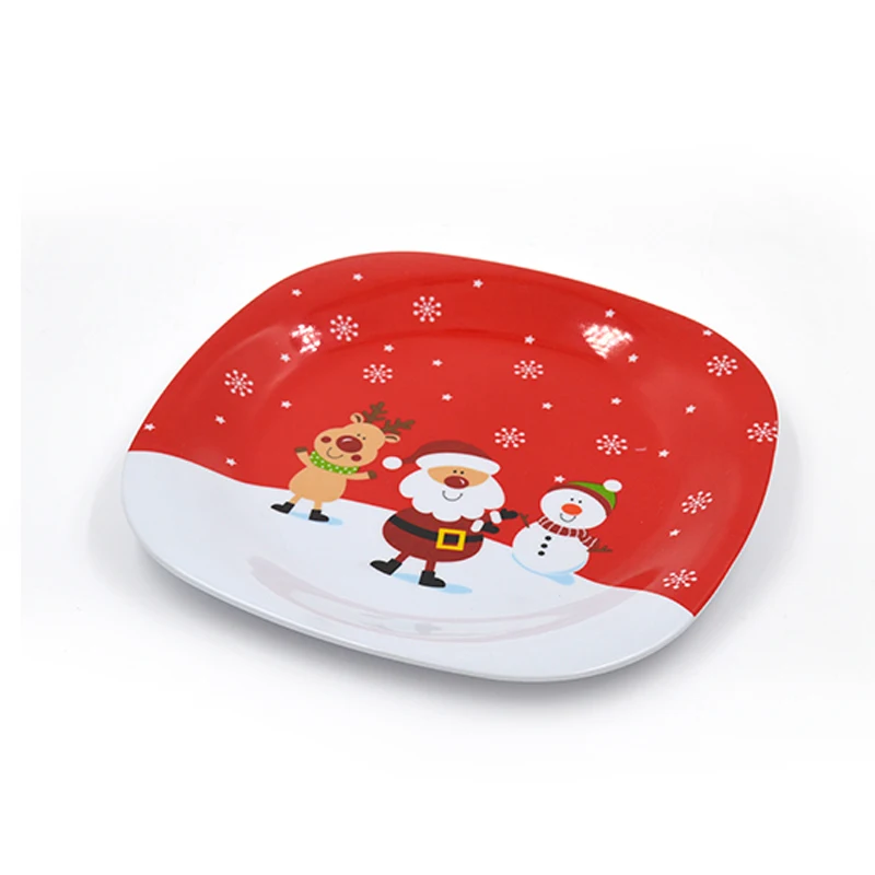 Eco-Friendly melamine christmas plate sets birthday large plates Melamine dish
