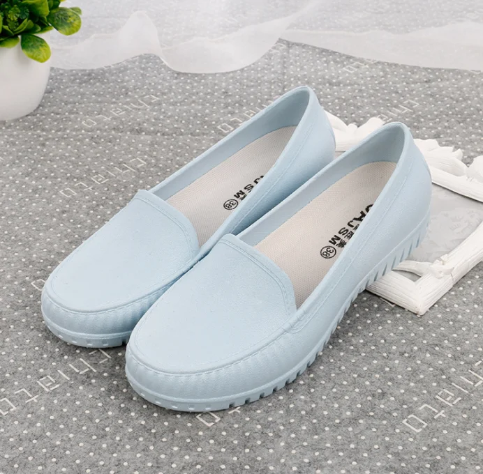 up-1263r Simple Casual Pregnant Woman White Flat Shoes Comfortable Hospital White Nurse Shoes 2023