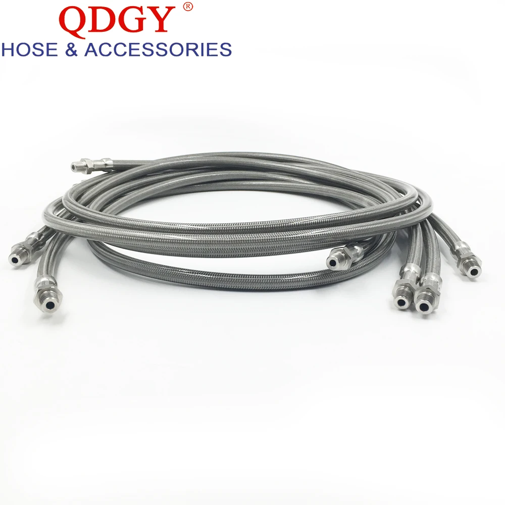 hydraulic SAE J1401 standard stainless steel braided hose used on auto car drift