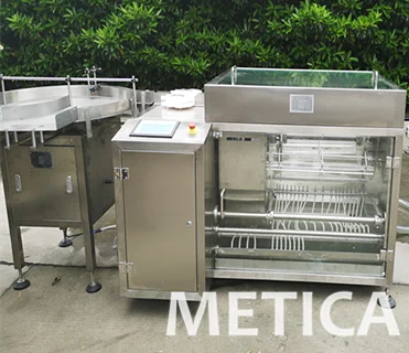 New condition automatic glass bottle with ROPP cap washing closing and labeling production line in Shanghai factory