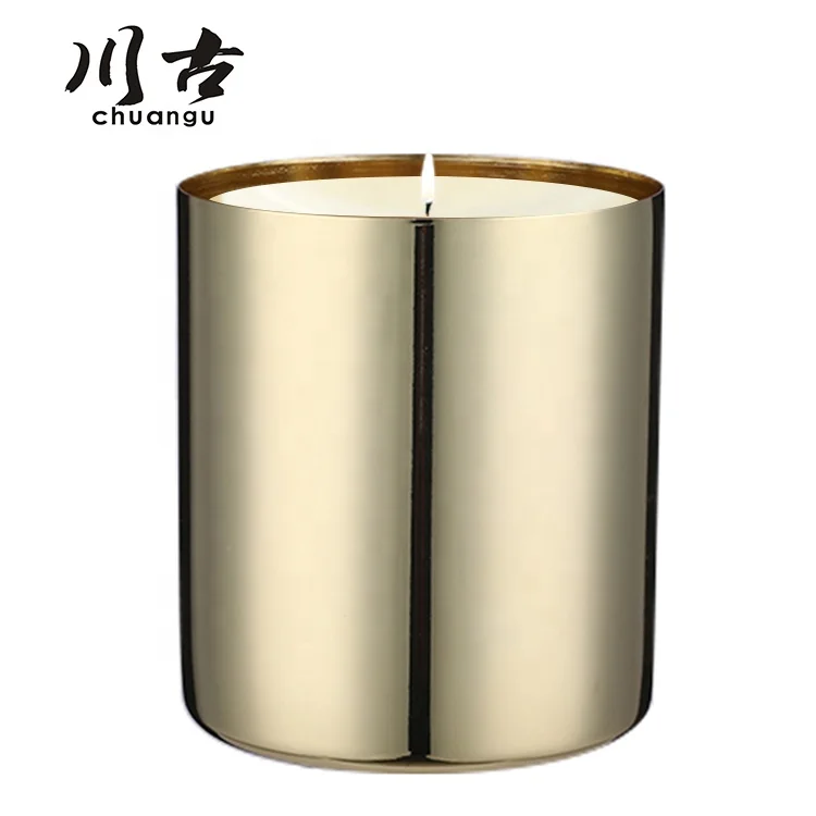 Высококачественная Полированная банка для свечей из розового золота