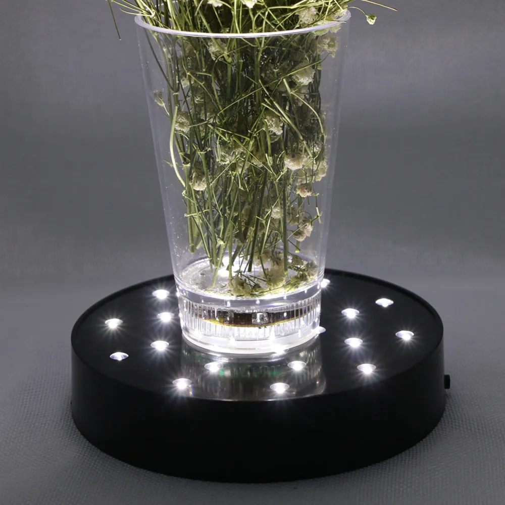 
6 дюймов светодиодное основание для с украшением в виде кристаллов ручной работы подсвечник/круглой формы 25 огни светодиодная лампа с USB зарядное устройство 