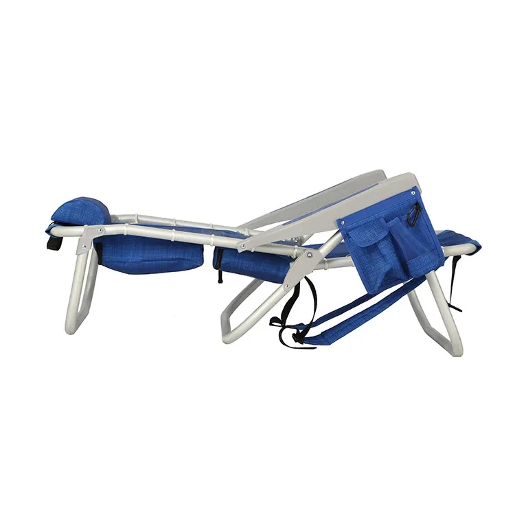 Custom Outdoor Portable Aluminum camping Backpack Metal Folding Chairs Beach