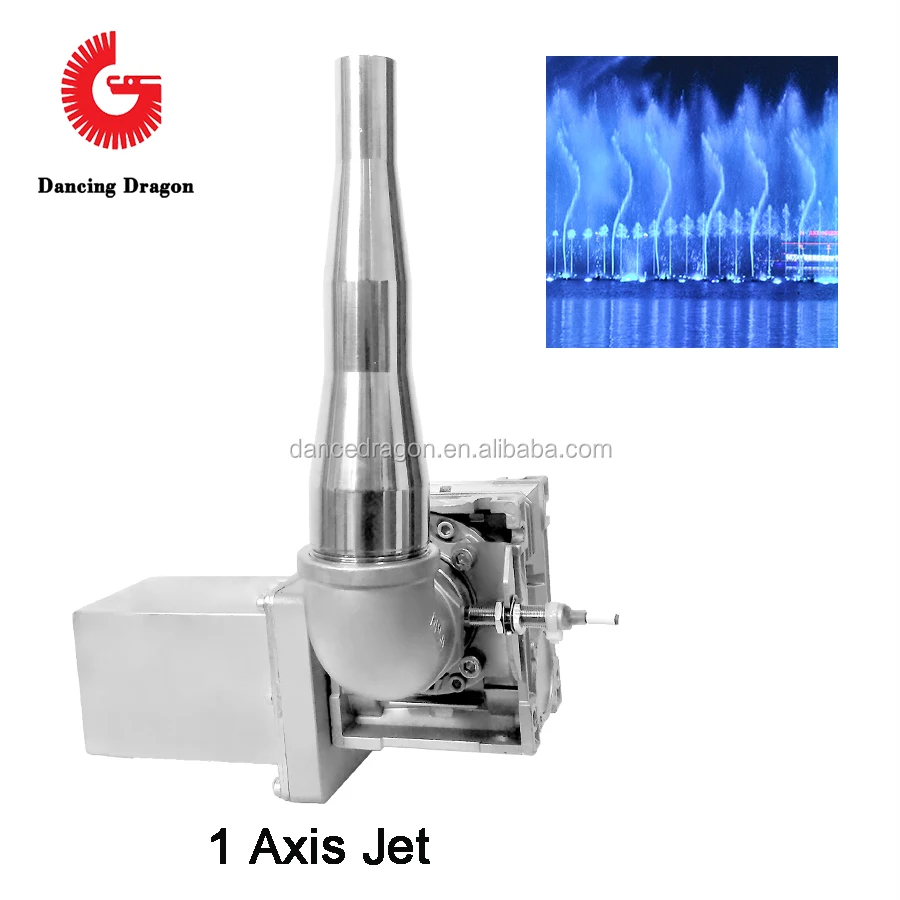 1D Stainless Steel 1 Axis Jet Garden Nozzle With DMX512 Control