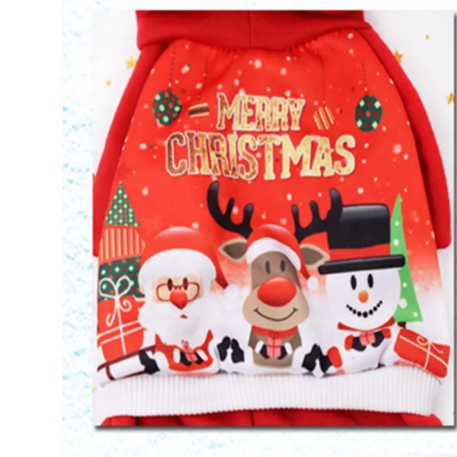 Pet Dog Christmas Pattern Clothes Cotton Hoodie for Dog