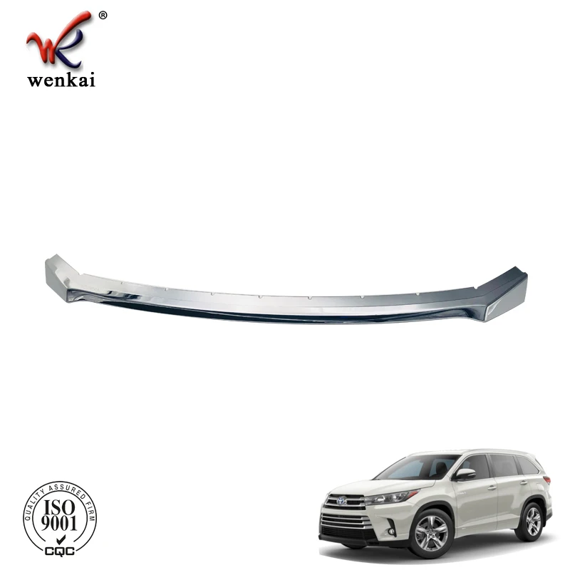 Car Accessories Bottom Front Bumper Skid Molding Cover Trim Garnish For Toyota Highlander Kluger 2017 2018 2019