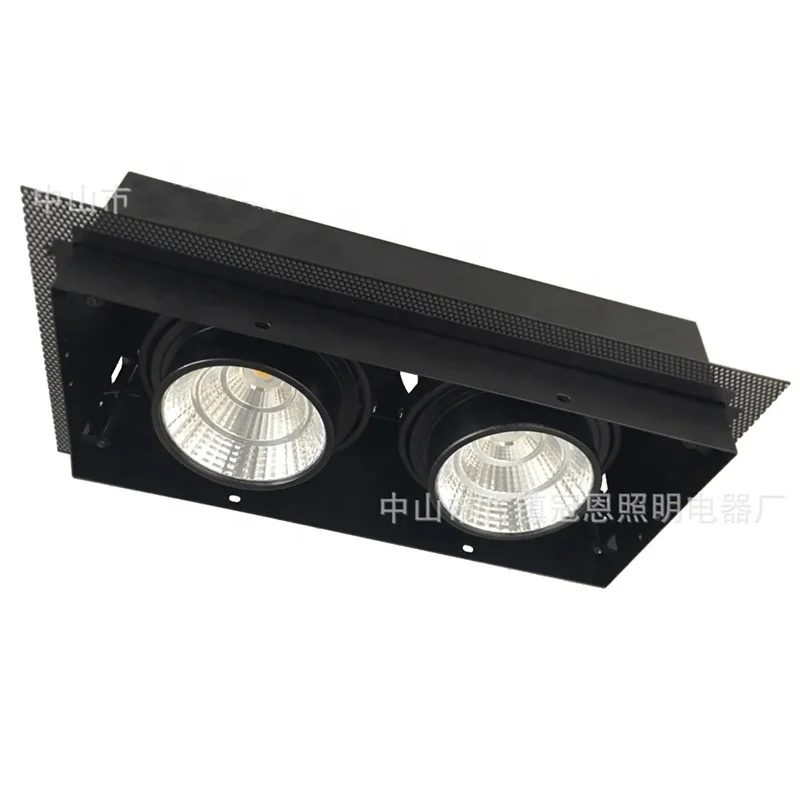 Aluminum material top quality black square trimless downlight 50w 60w