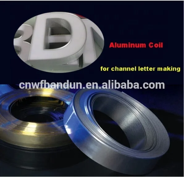 color coated aluminum coil for channel letter