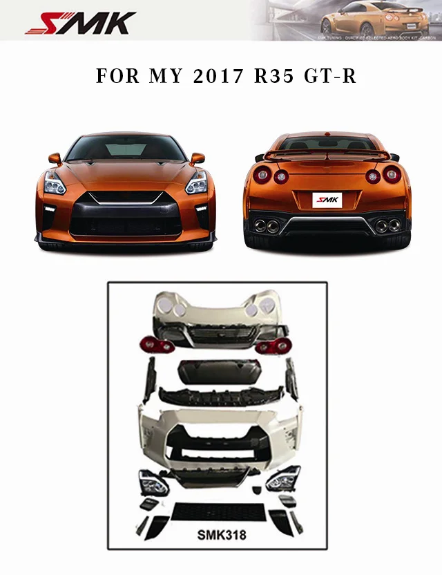 For 2017 R35 GT-R OLD UPGRADE NEW BODY KIT