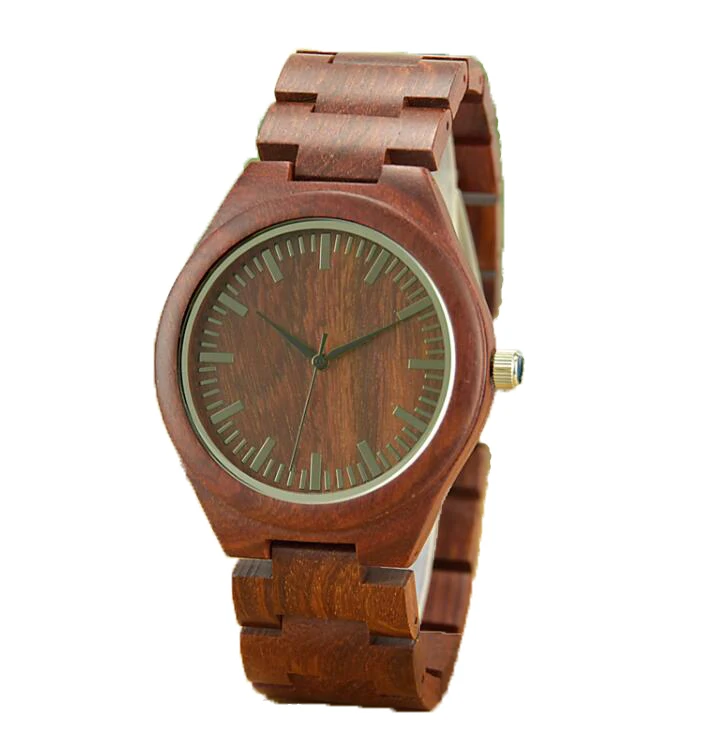Mens Luxury Watches Man Customised Logo Wooden Women Wristwatch Solid Wood Bamboo Quartz Ladies Wrist Watch Young Hot Wholesale