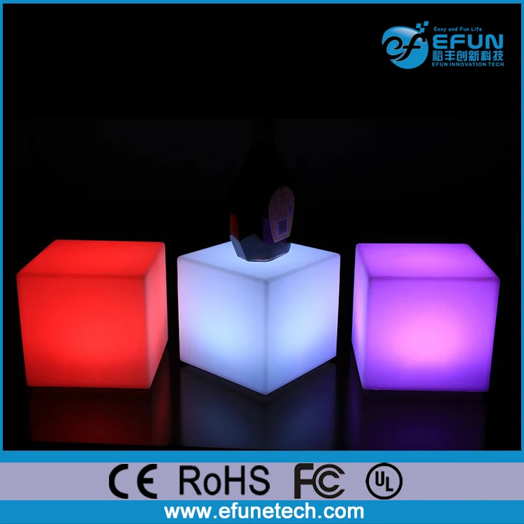 Портативный подсветкой батарейках dmx светящиеся светодиодные куба сиденье и
