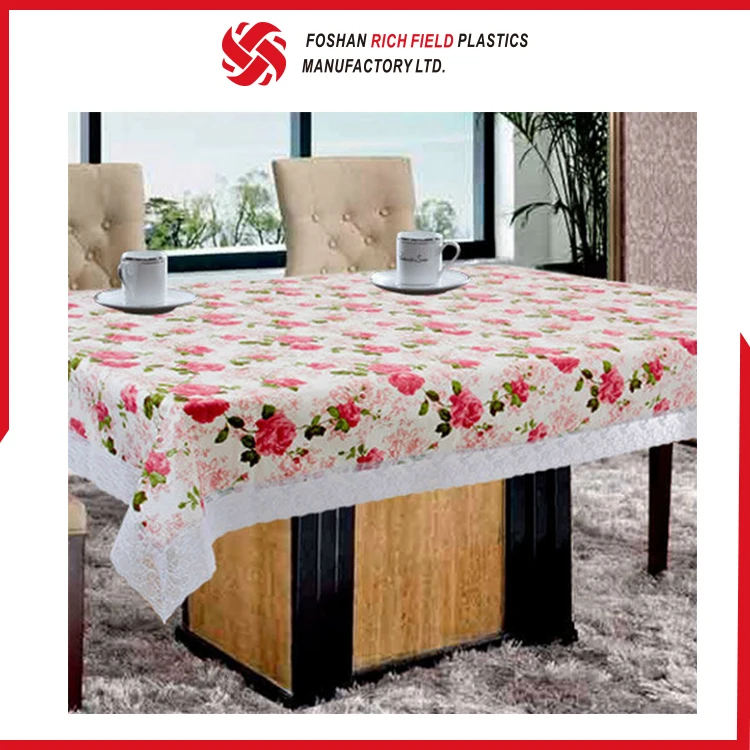 Personalized Custom Fancy Cheap Lace Plastic Tablecloth