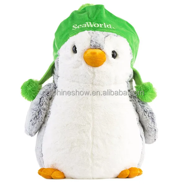 Creative Baby Penguin Plush Soft Toy With Red Hat Wholesale Cheap Kids Stuffed Singing Plush Penguin