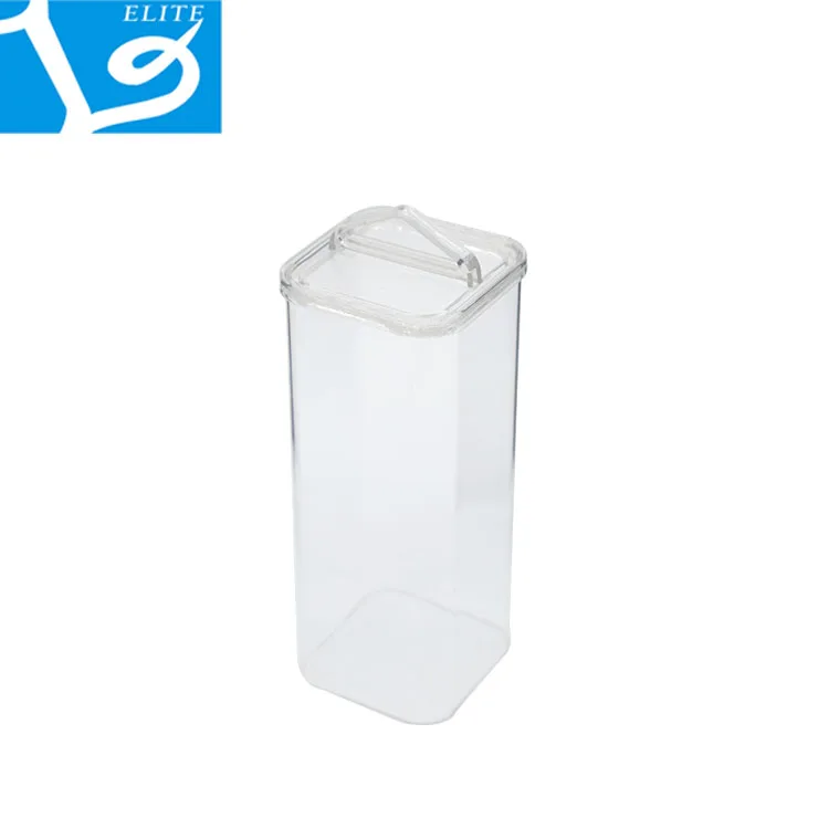 59x59x145/44x44x110/21x21x120  Packaging Clear Plastic Square Tube , Rectangular Petg Tube With Lid
