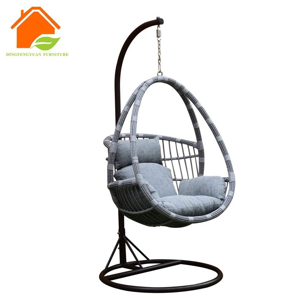 Girl Room Rattan Wicker Metal Parts Relax Swing Chair