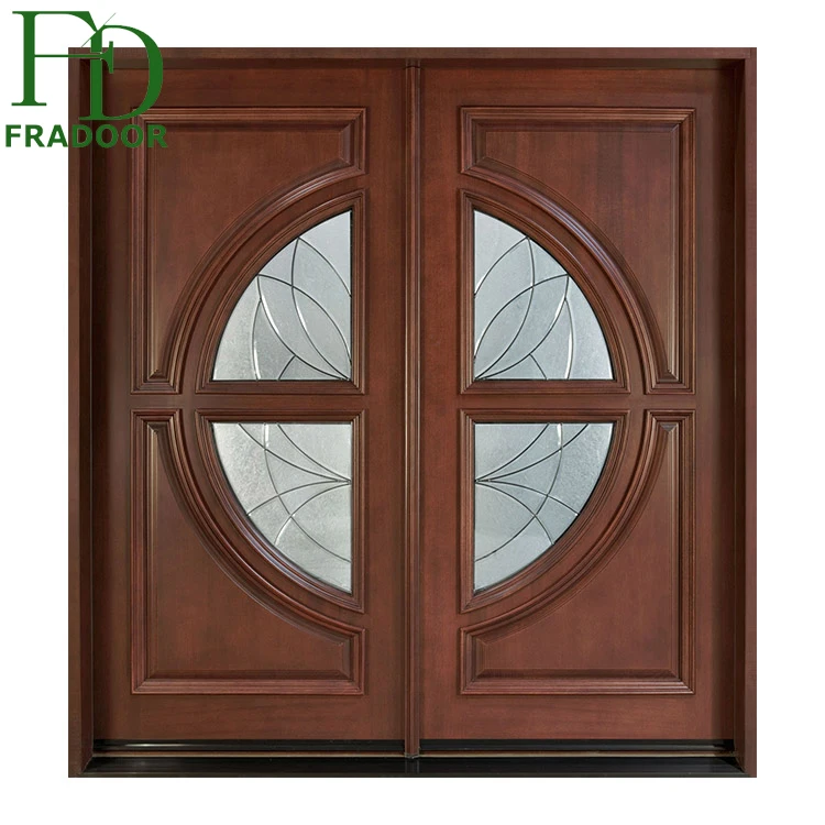 Main wooden carving doors fancy teak wood door design