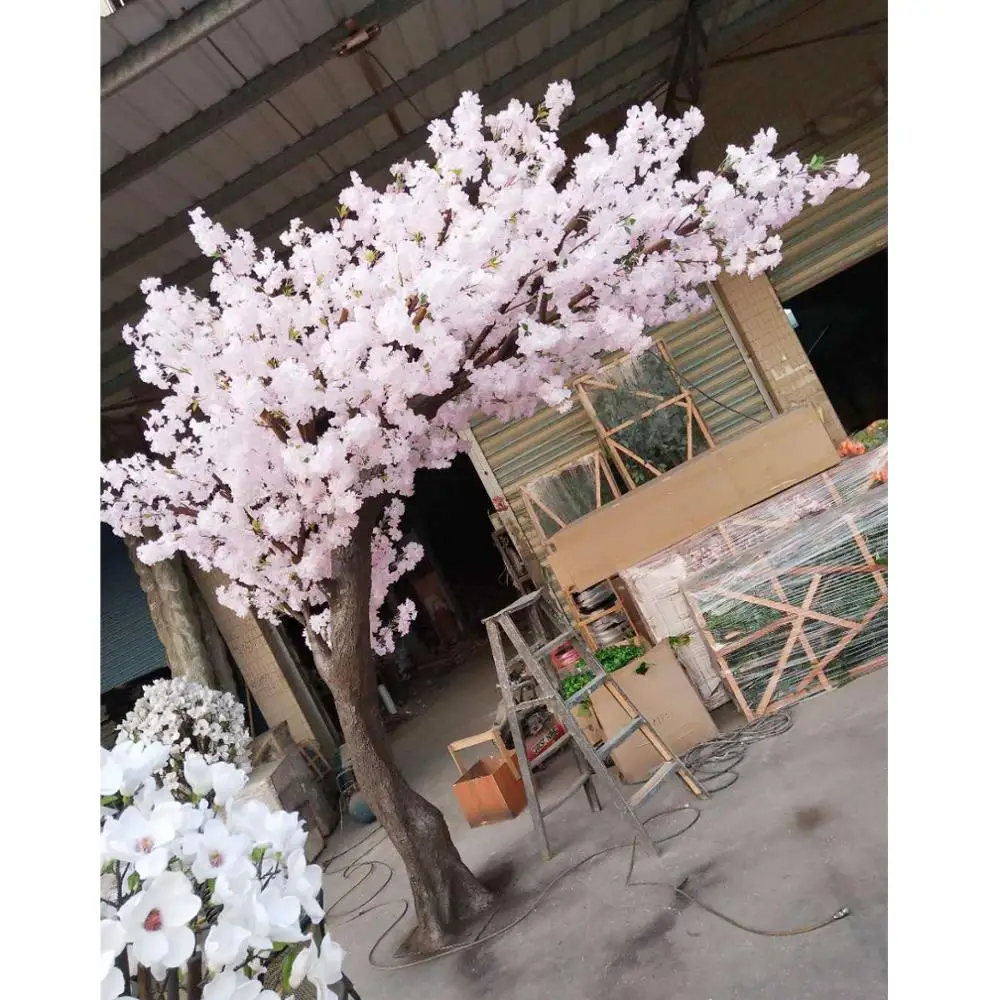 Модные цветы сакуры, свадебное украшение, искусственные цветные вишневые деревья