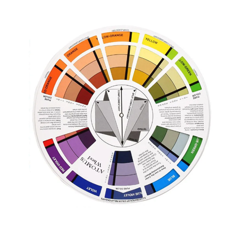 1Pcs Profession Permanent Makeup Machine Color Tattoo Card Pigment Palette Colors Mixing Refer Card