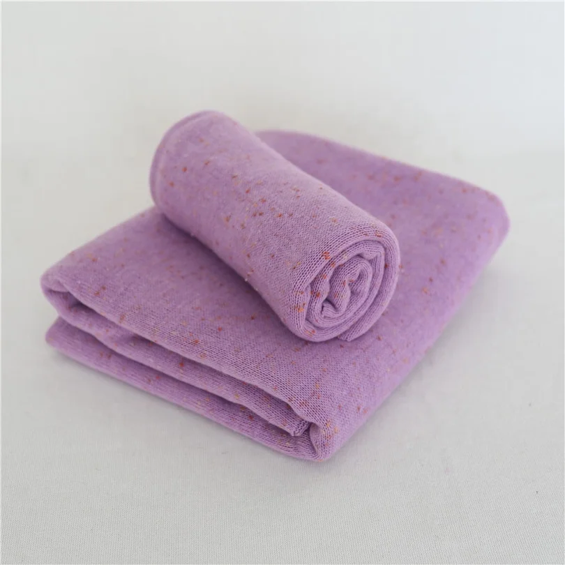 Pastel Beige Posing Backdrop Beanbag Fabric Background Speckled Sweater Knit Wrap Newborn Swaddle Blanket Baby Photo Props