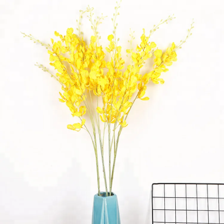 Europe Bulk Latex Dancing Orchid Artificial Flowers Orchid Stem Simulated Flowers Real Artificial Dancing Orchids