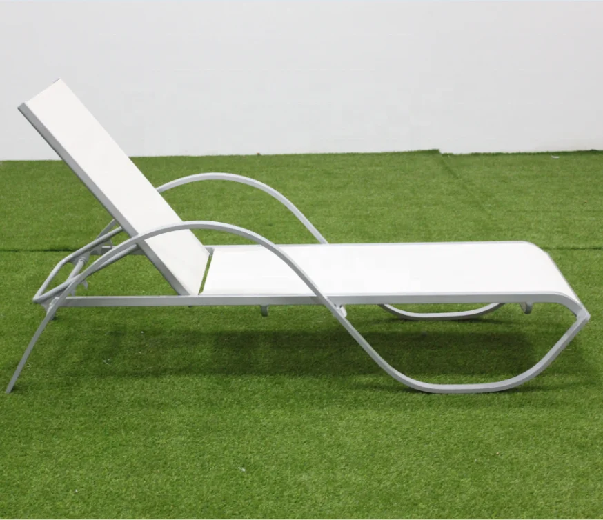 Factory aluminum mesh fabric sling textile beach sun bed