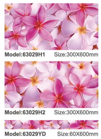 Cheap bathroom flower decoration ceramic wall tiles 30x60