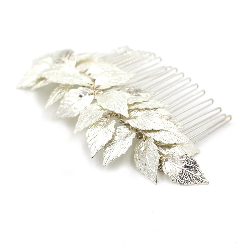 O831 Exquisite Wedding Bridal Hair Comb Copper Leaves Bridesmaid Handmade Headpiece Women Marriage Accessories