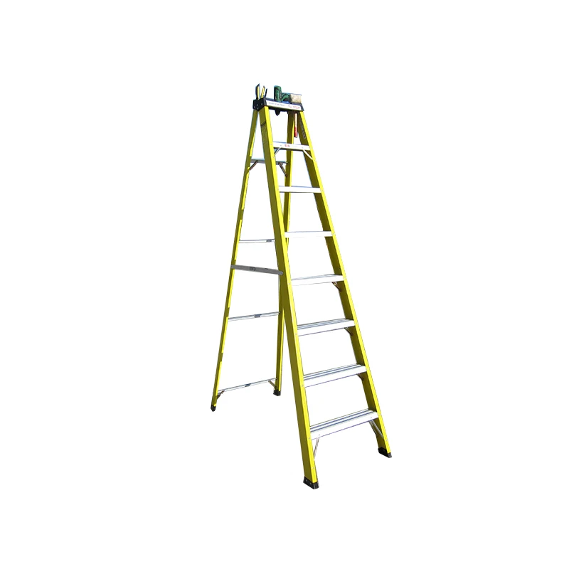 Light weight 300 lb load capacity triangle fiberglass ladder