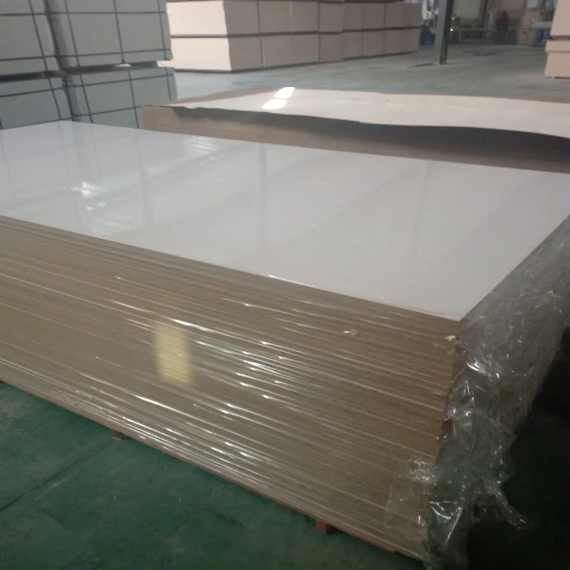 
High Glossy Melamine Faced White UV Coated MDF Board 