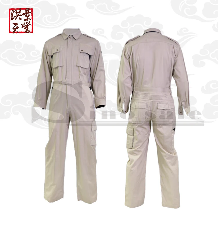 100% Cotton Safety Workwear Orange Coveralls For Men Workwear Uniform Jumpsuit