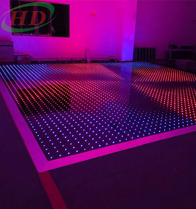 RGB LED Dance Floor , portable led dance floors for sale