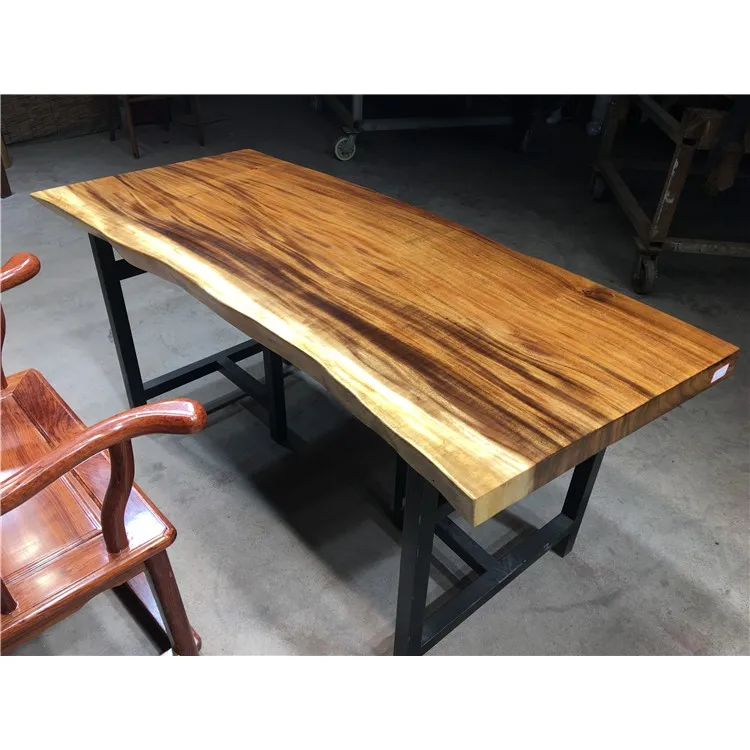
South American Walnut Solid Wood Slab Home Dining Table Top 