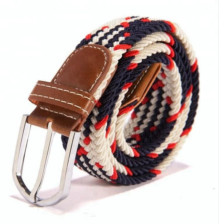 Unisex Fabric Belts High quality new fashion stretch knitted elastic belts customized