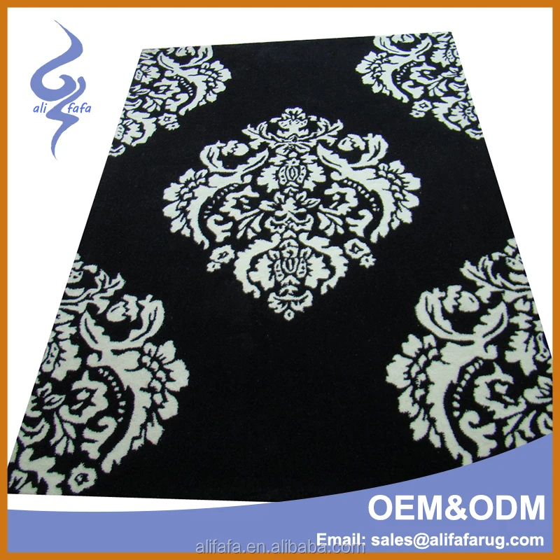 chinese floral hand carved round carpet