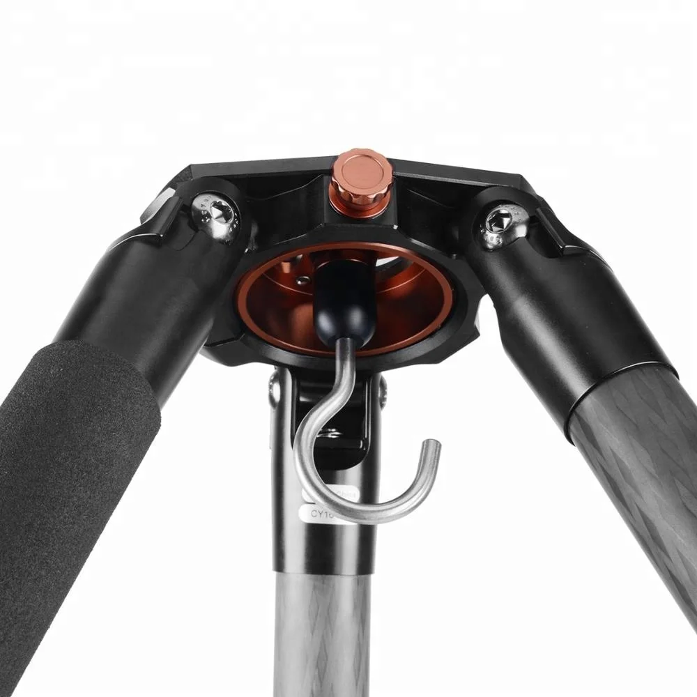 162cm Professional Heavy Duty Carbon Fiber Video Camera Tripod with 75mm Ball and Flat  Base Adapter