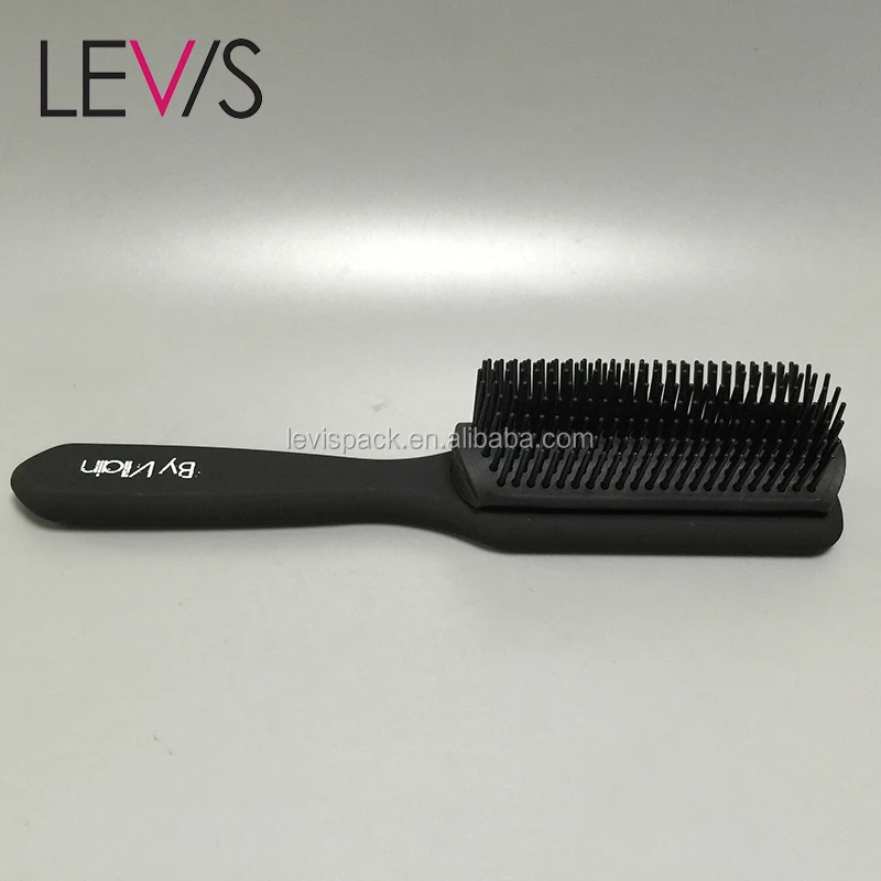 
High quality unique plastic black double sided skeleton brush 