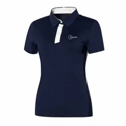 2019 Latest Women golf clothes white navy red ladies sport t-shirts custom polo golf shirts
