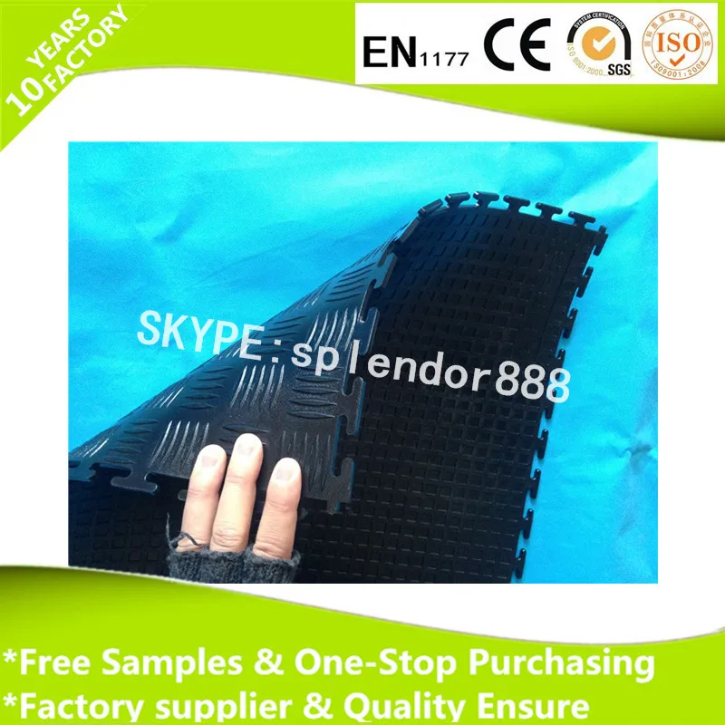 ПВХ сцепления резиновые напольные плитки для склада мастерской коврик напольная кожа