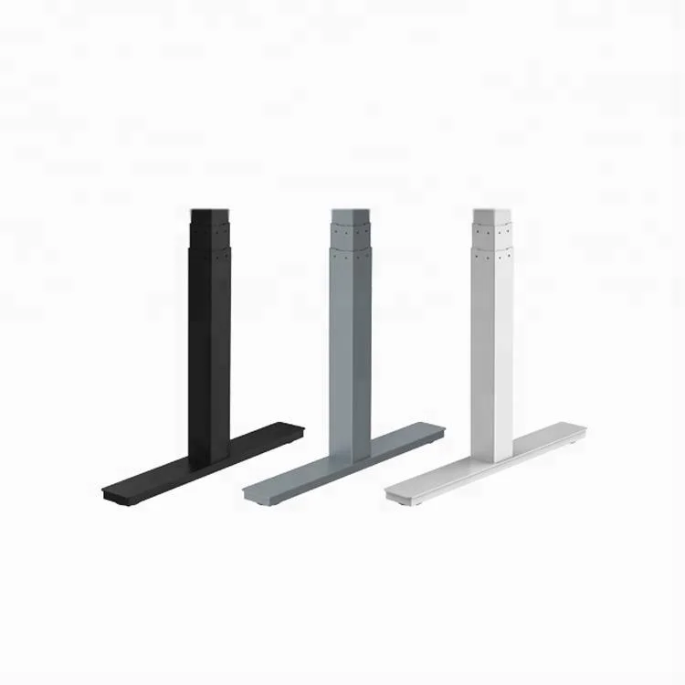Threel motors three sections 640-1290mm L shape electric height adjustable sit standing up desk