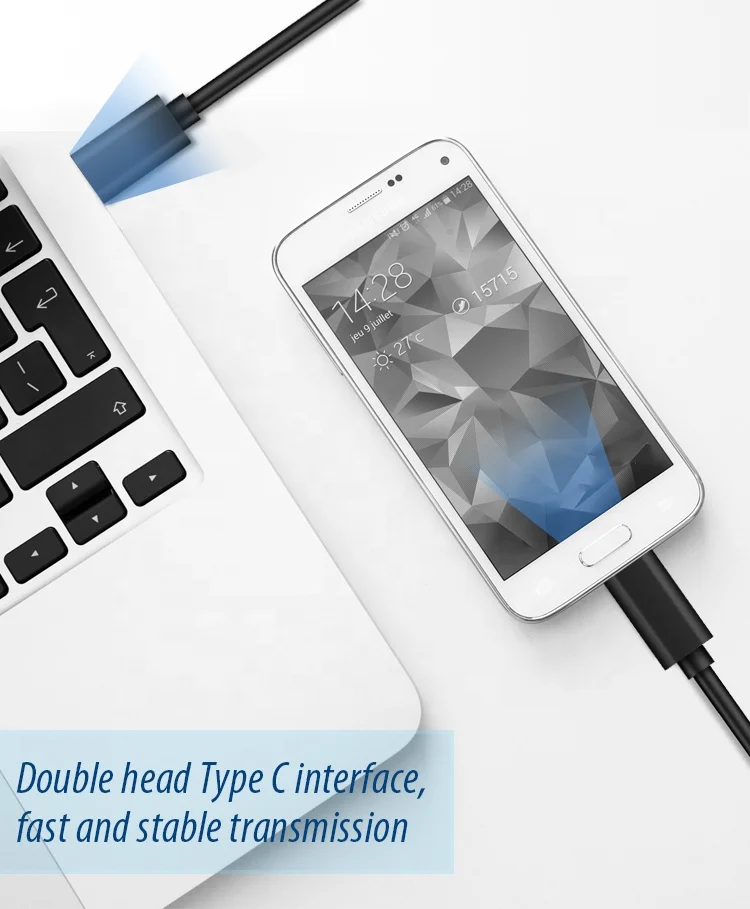 
High quality USB 3.1 Gen 2 Fast Charging Nylon Braided Cable for Samsung 