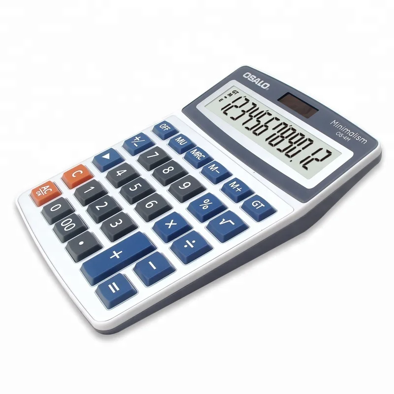 OSALO 12 цифр электронный калькулятор большой дисплей калькуляторы новая модель настольного калькулятора смарт-офисные принадлежности